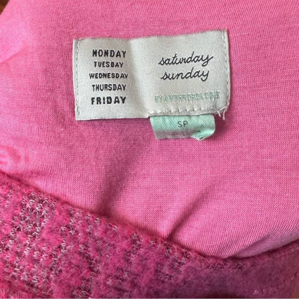 Anthropologie Saturday/Sunday Lyla Cozy Tunic Dress in Pink Size Small Petite - Picture 10 of 11